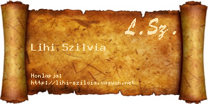 Lihi Szilvia névjegykártya